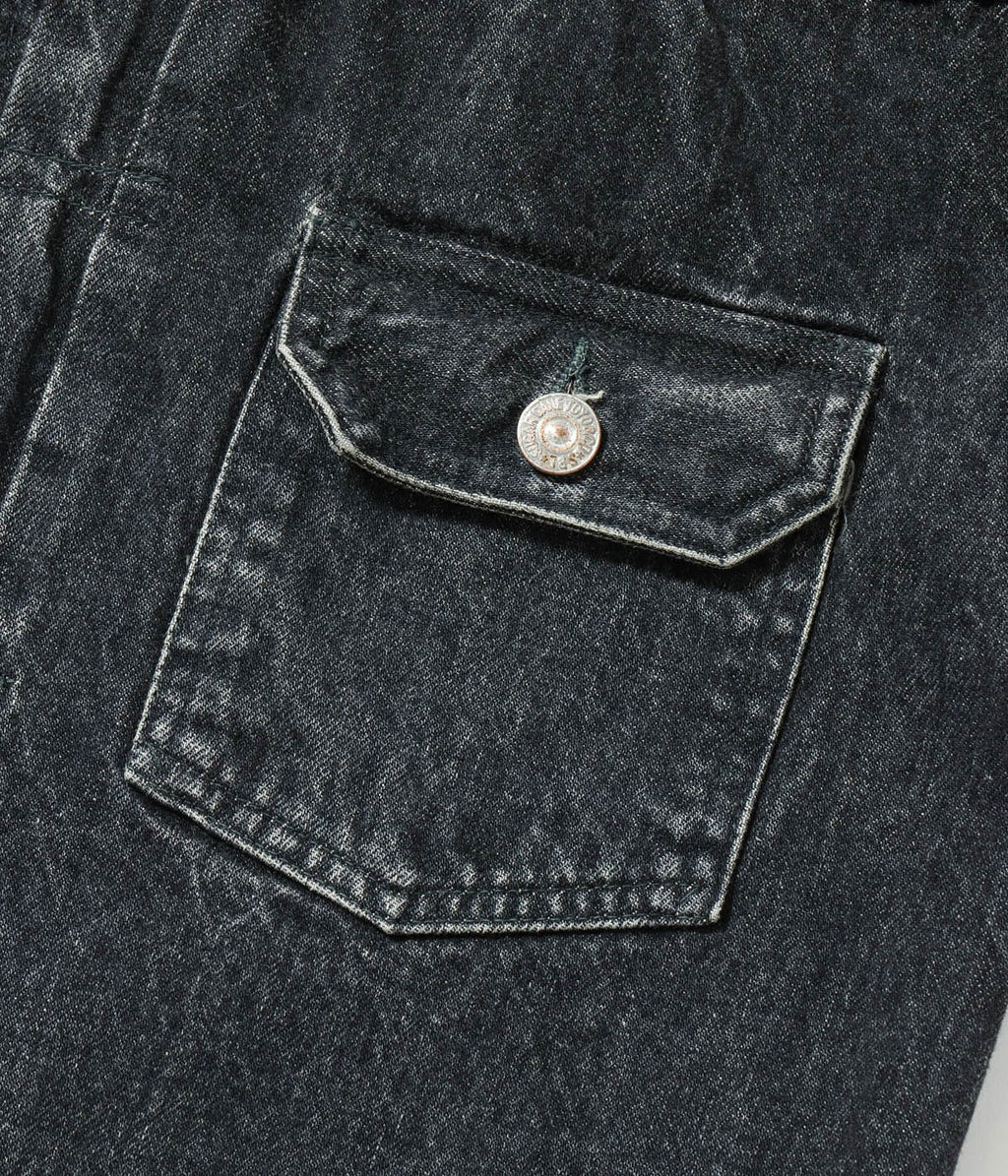 14.25oz. BLACK DENIM JACKET 1953 AGED MODEL