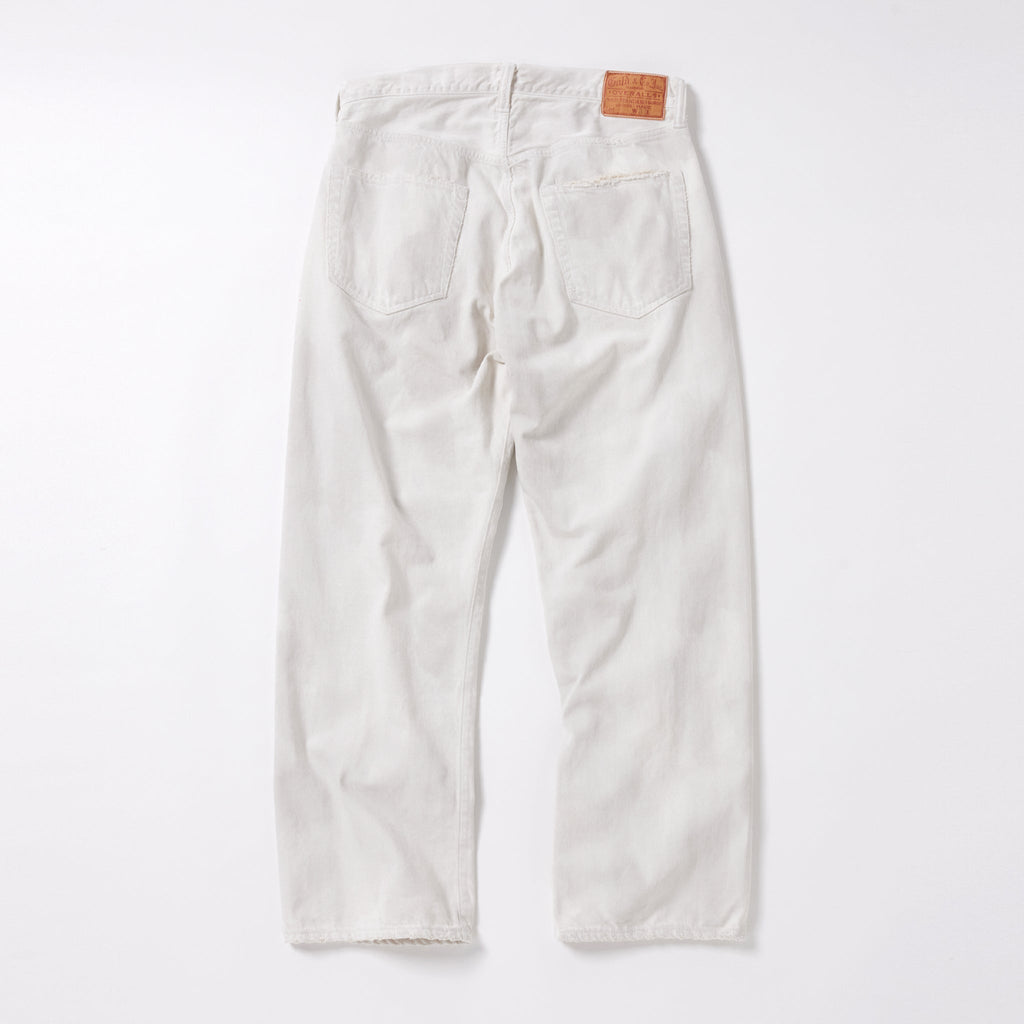 GL42428H / RECYCLED WASTE SUVIN COTTON YARN 11.5oz. DENIM 5POCKET STRAIGHT PANTS VINTAGE WASHED
