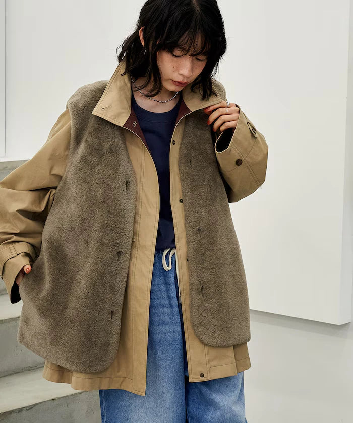 Multiway Boa Vest Coat