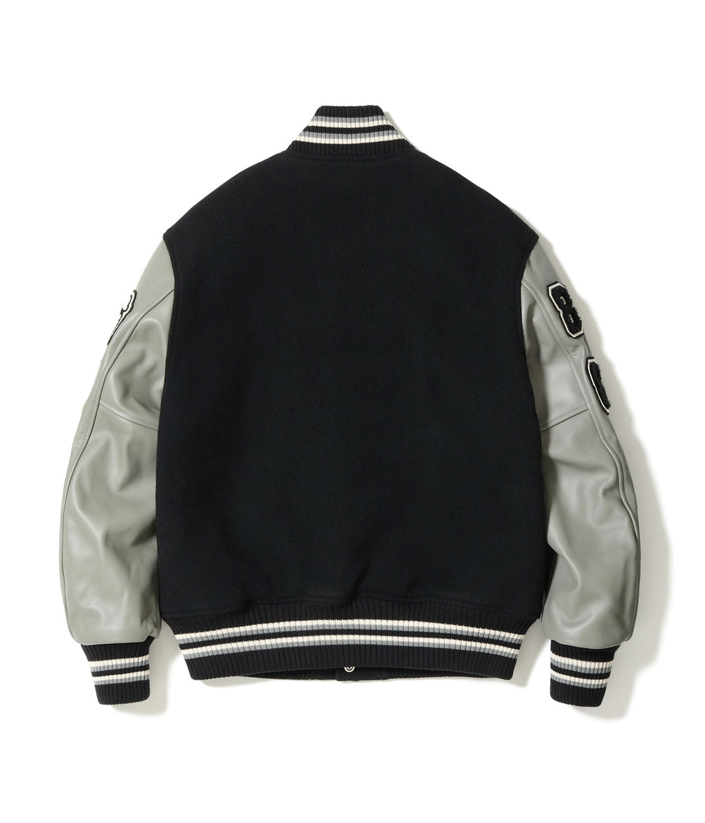 30oz. WOOL MELTON AWARD JACKET “BULLDOGS” (BLACK)