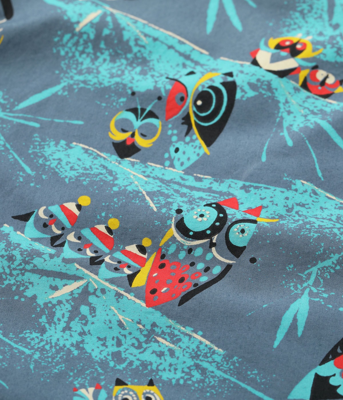 TYPEWRITER COTTON OPEN SHIRT “OWL”