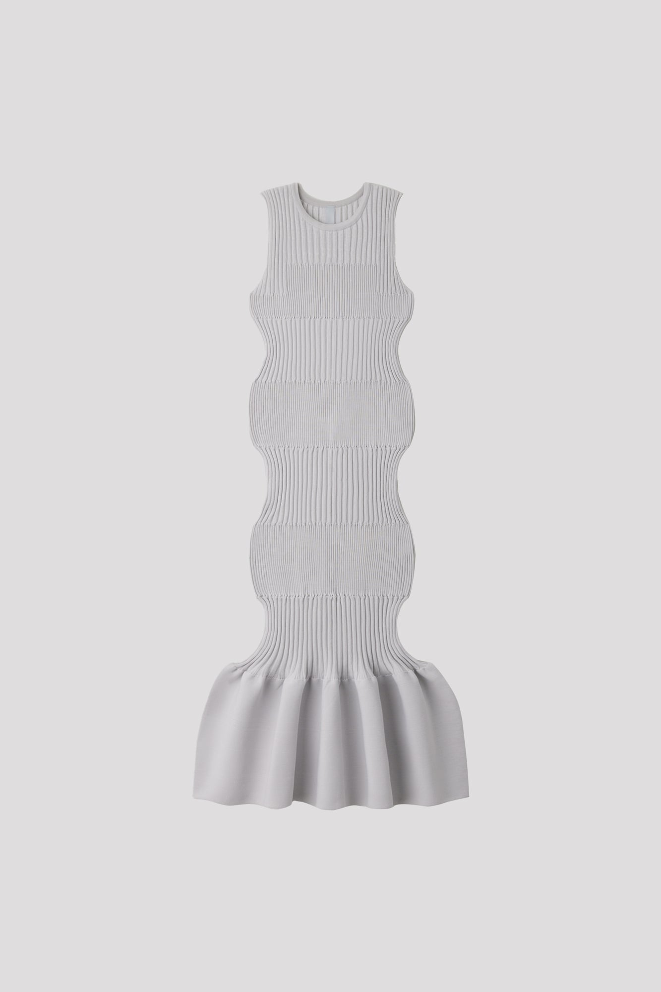 FLUTED SLEEVELESS MERMAID DRESS