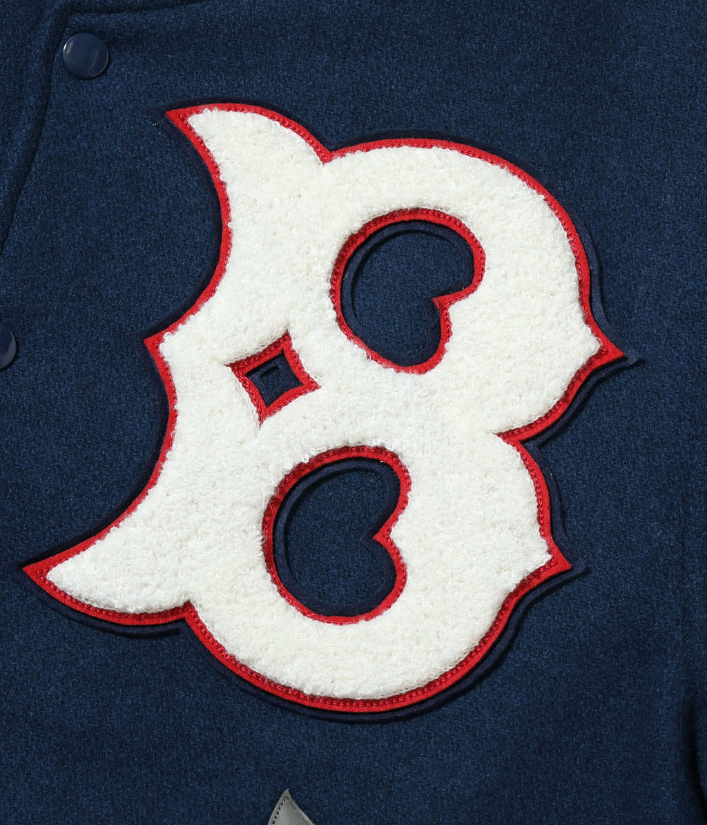 30oz. WOOL MELTON AWARD JACKET “BLUE PECKERS” (NAVY)