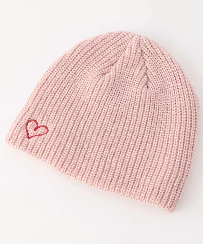 Heart Embroidery Beanie