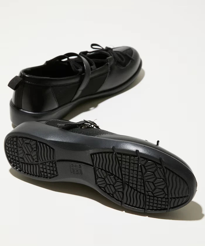 Lace-up ballet shoes
