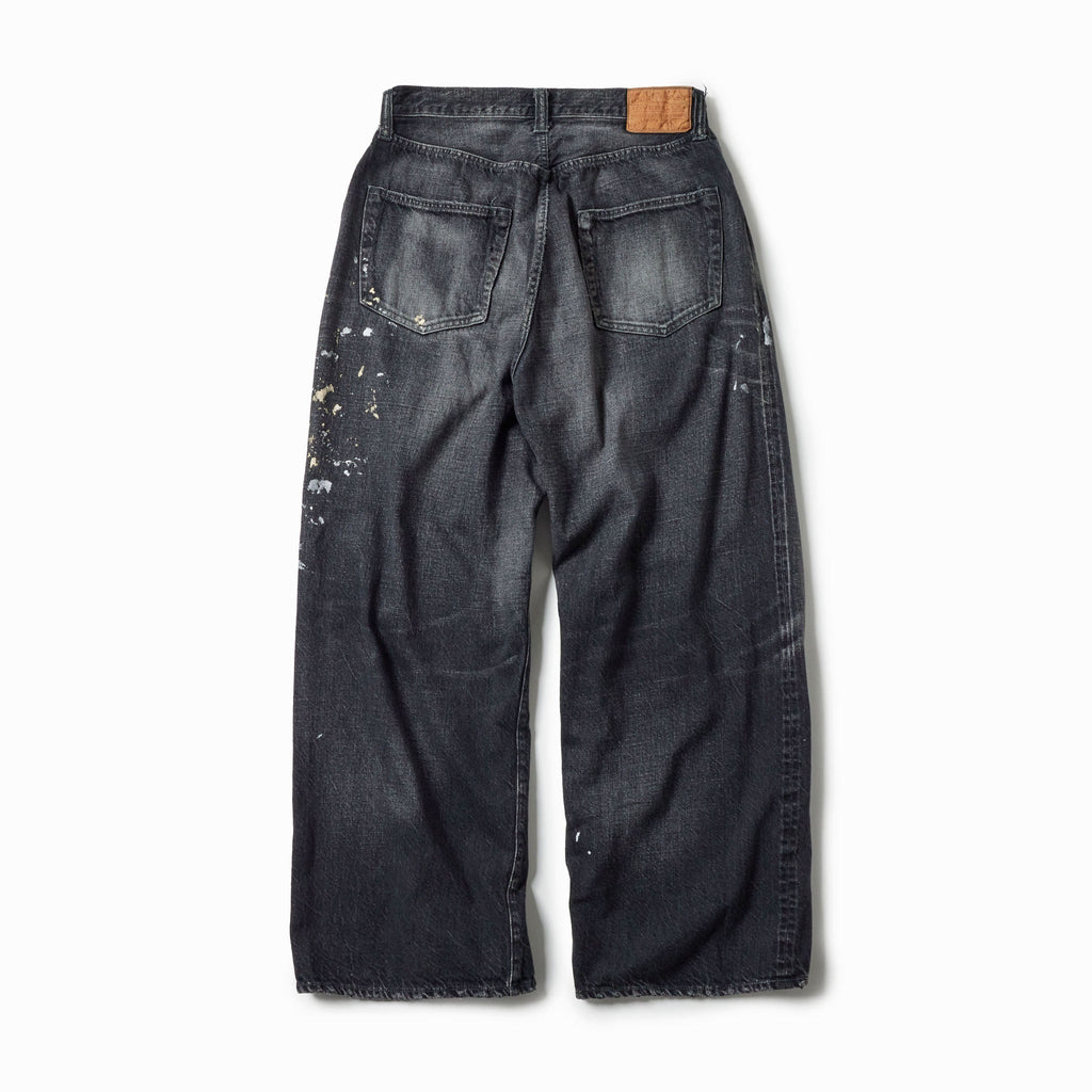 GL42581H / RECYCLED WASTE SUVIN COTTON YARN 11.5oz. DENIM 5POCKET BAGGY PANTS VINTAGE WASHED (ZIPPER FLY)