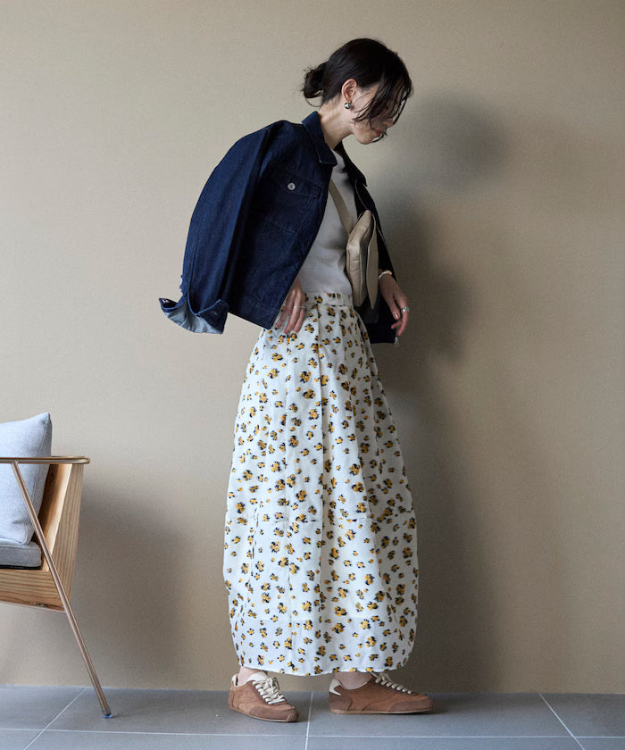 Flower Sheer Jacquard Cocoon Skirt - Released on February 12 at 12:00