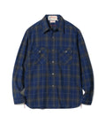 FICTION ROMANCE 5.5oz. INDIGO CHECK WORK SHIRT