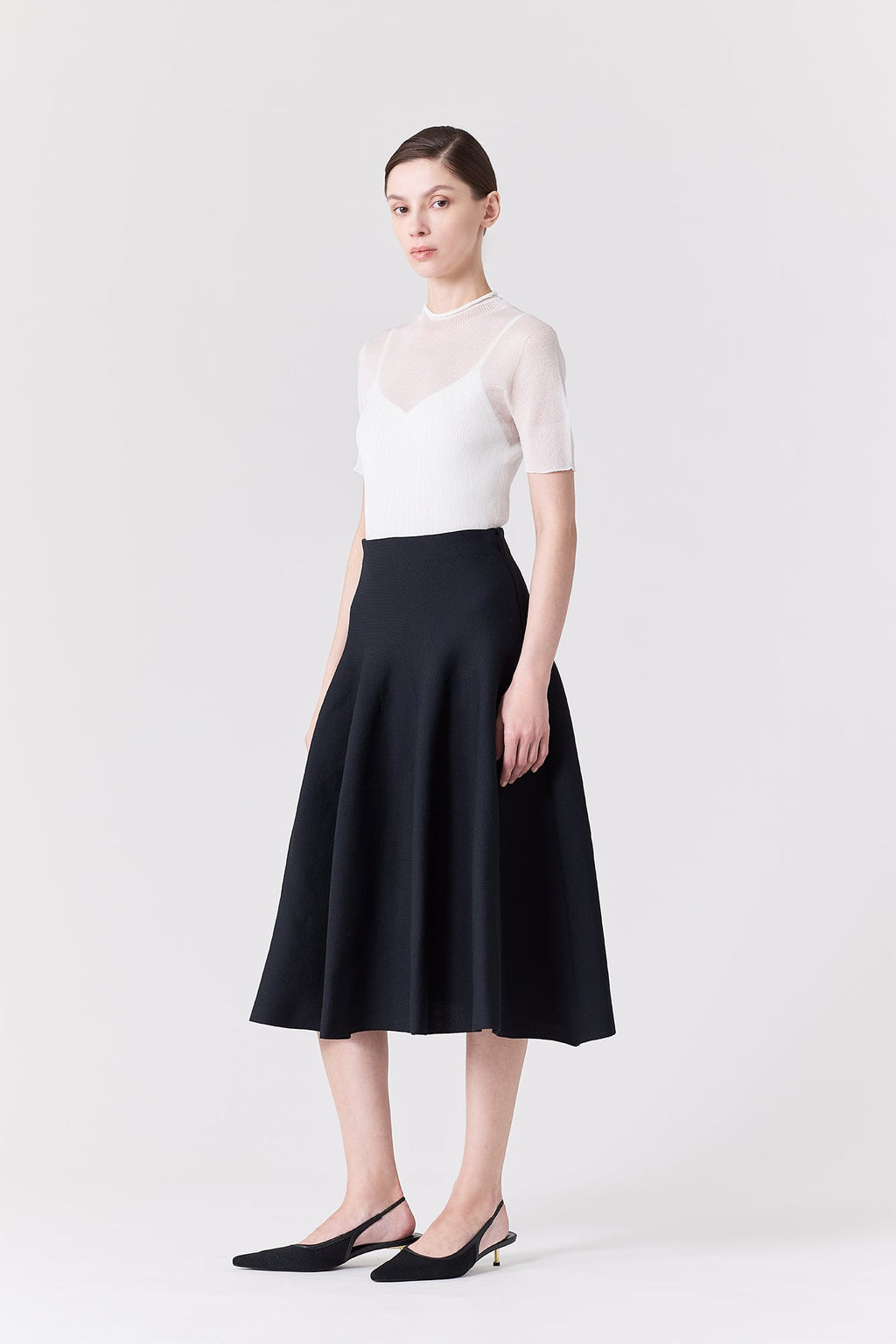MILAN MIDI FLARE SKIRT