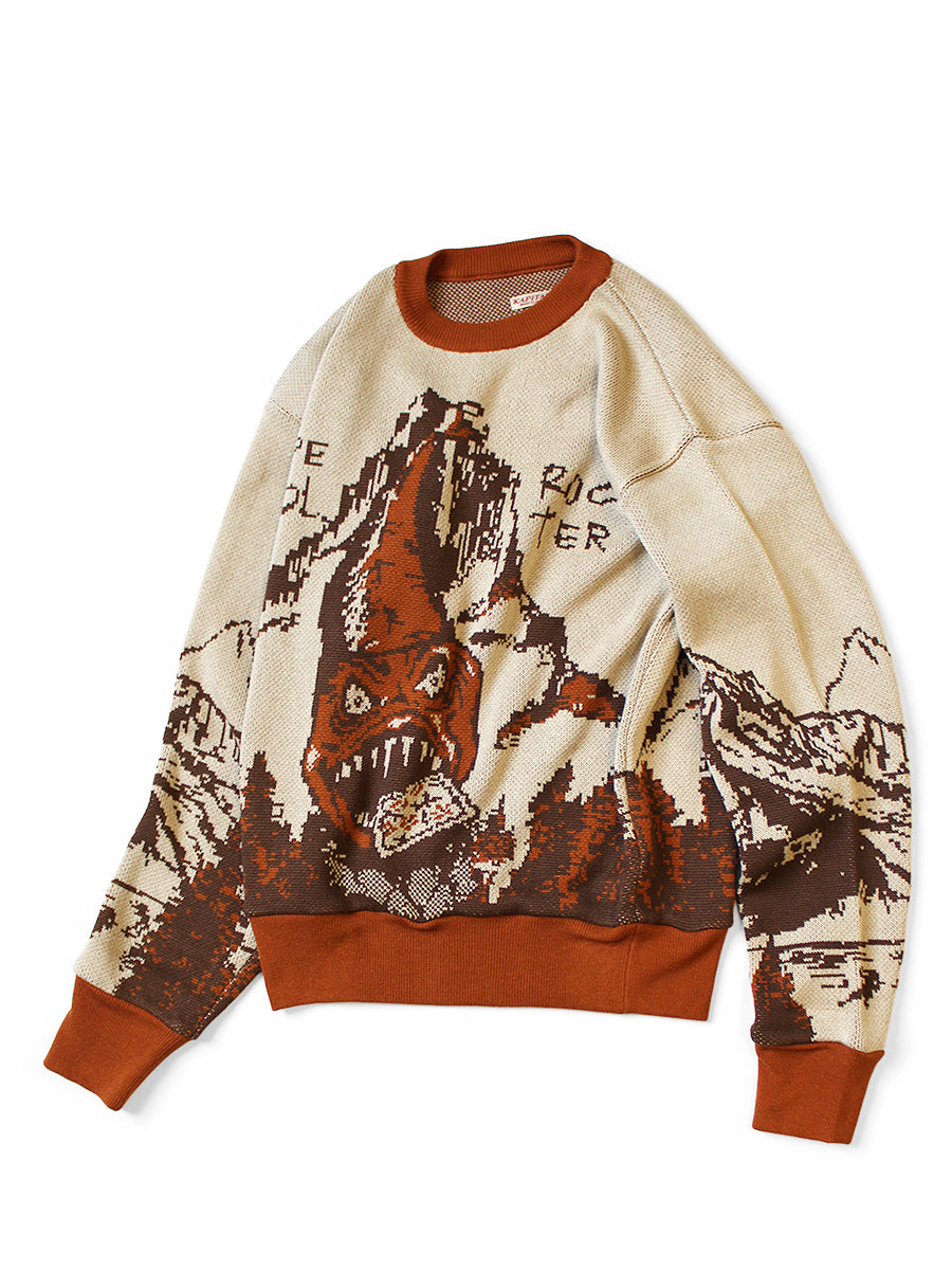 8G Jacquard Knit Vintage Crew Sweater(...