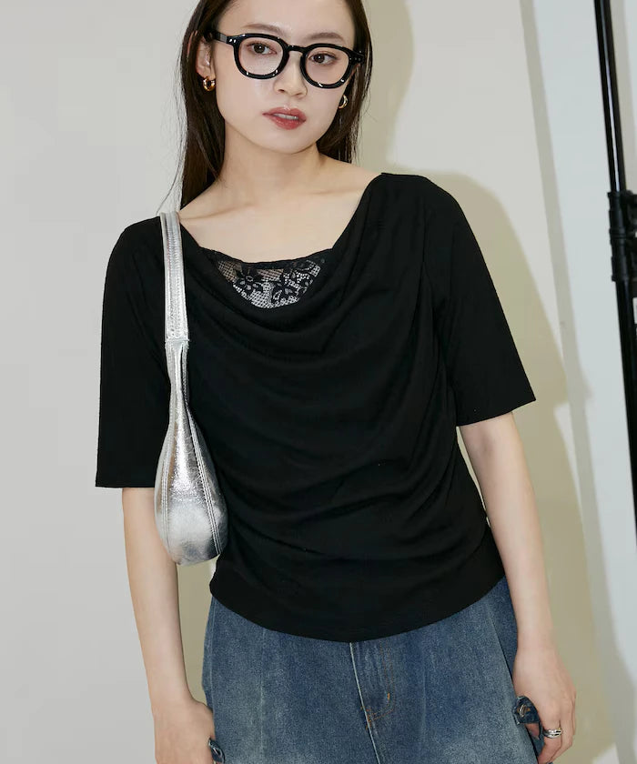 Race Layered Tereko Draped T-Shirt Limited Edition