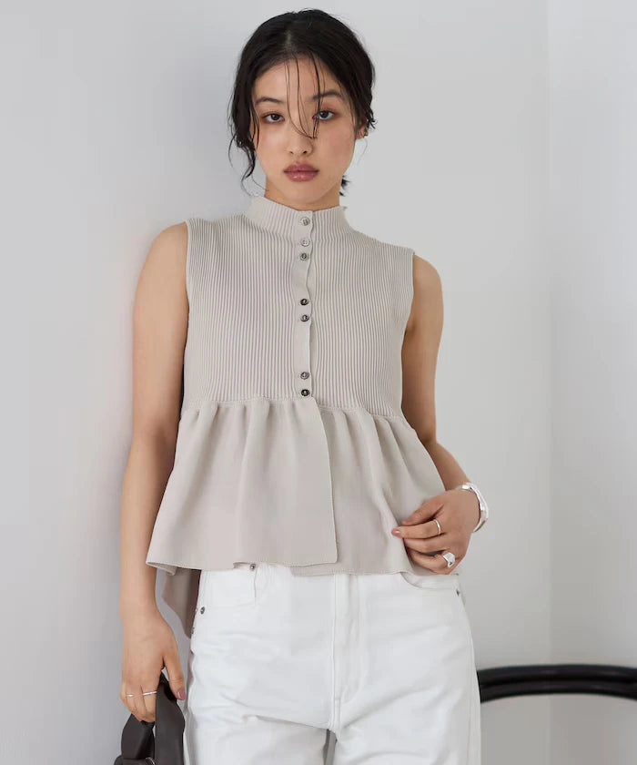 Japan Made Whole Garment Peplum Vest