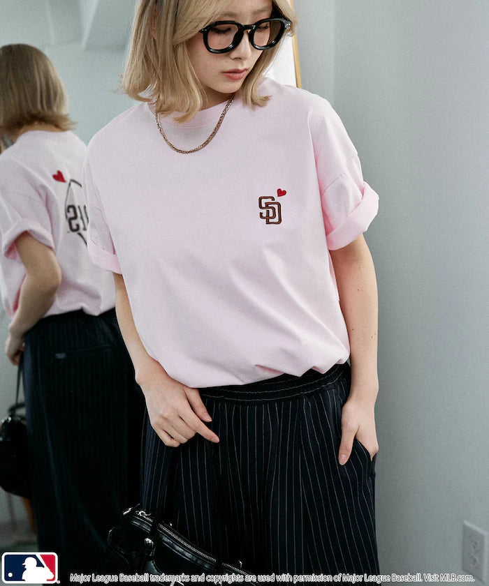 MLB Back Print Heart T-Shirt