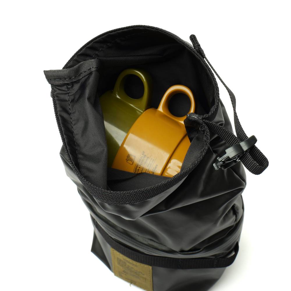 NYLON POLYCARBONATE 2ROOM POUCH sizeS/ BLACK