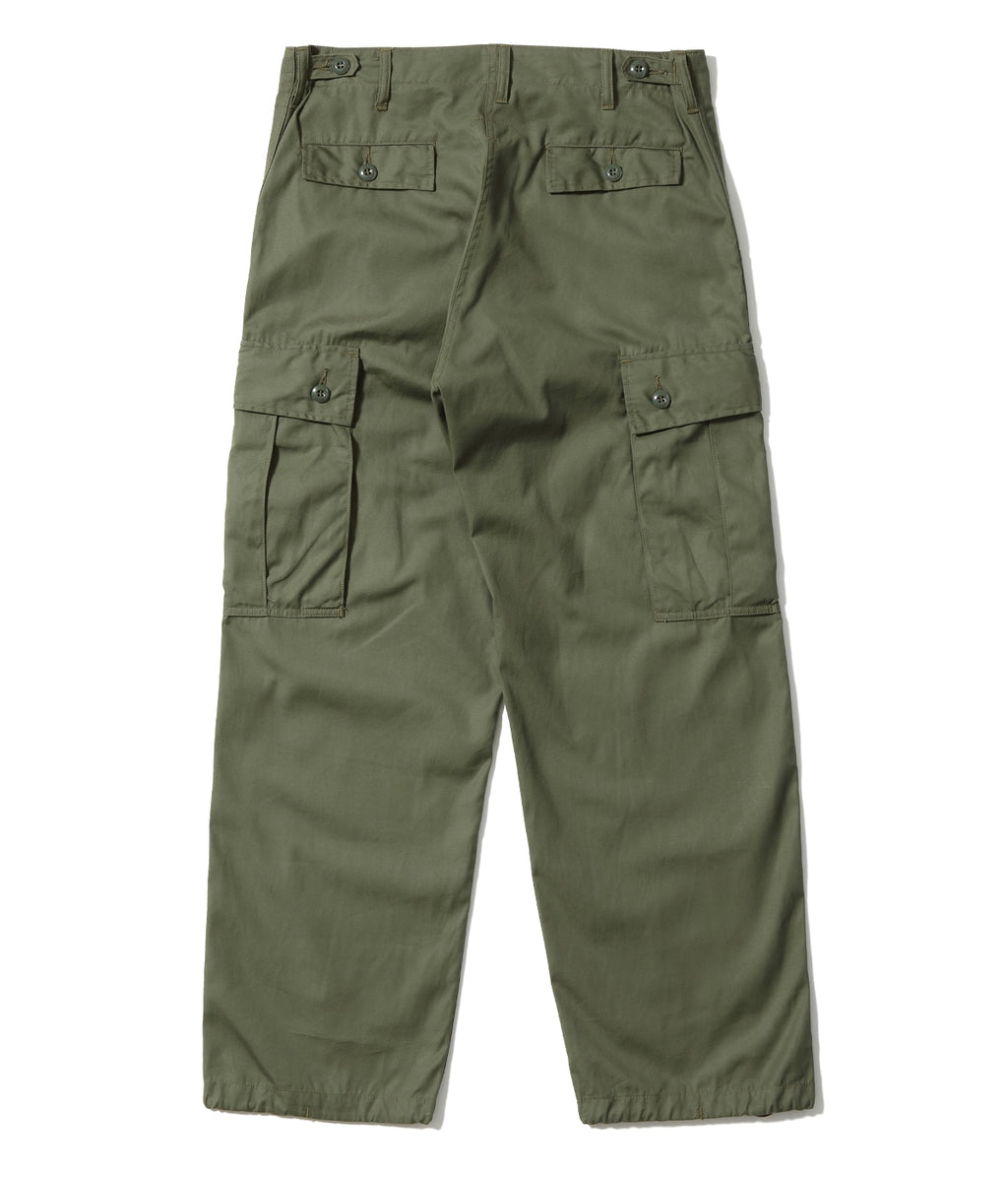 TROUSERS, MEN'S, COTTON WIND RESISTANT POPLIN, OLIVE GREEN, ARMY SHADE 107 SHORT LENGTH
