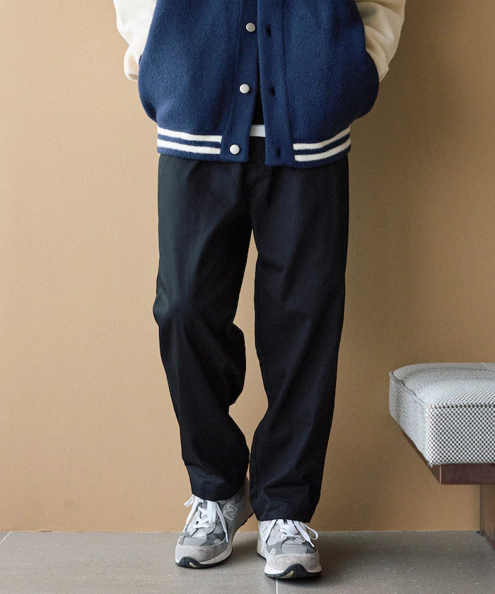 Wide Silhouette Drawstring Chino Pants / Tapered Silhouette Easy Chino Pants