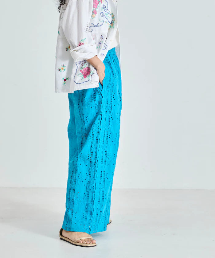 Cutwork Embroidered Easy Pants