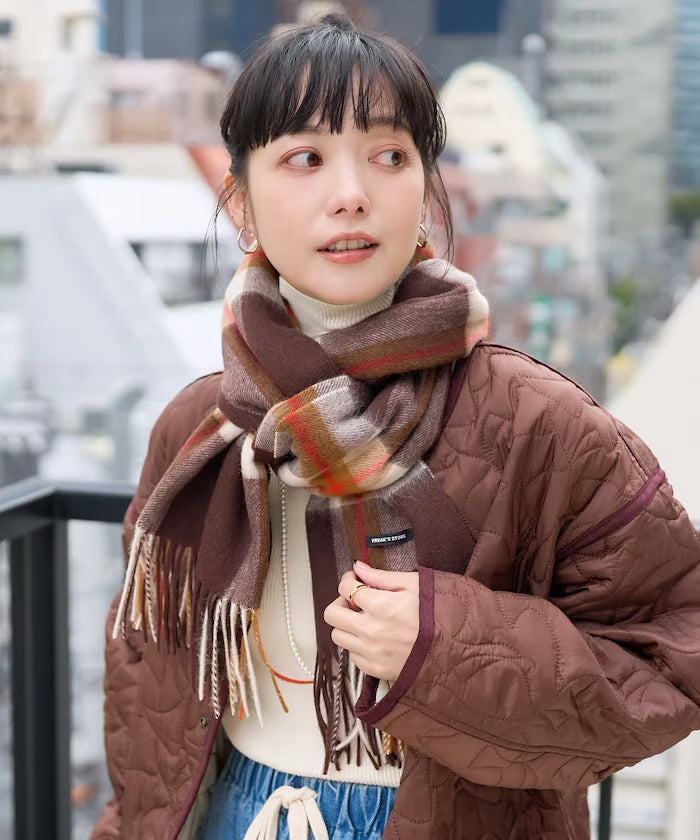 Wool Check Scarf