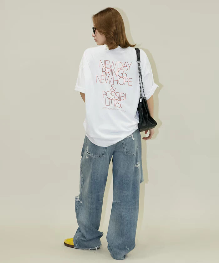 Love Pop Studio New Day Typography T-Shirt