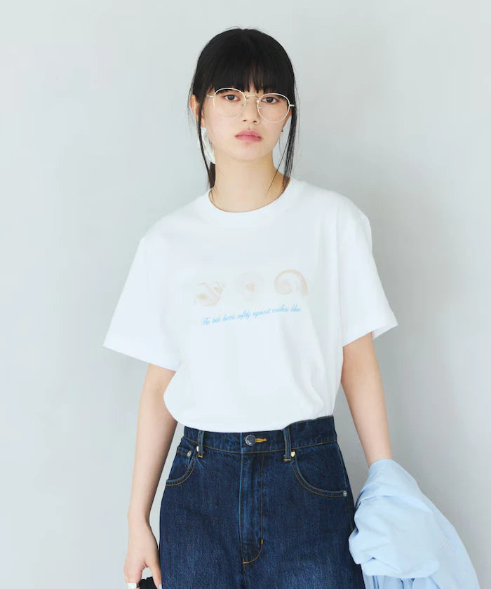 Comfortable Shell Print Crew Neck T-Shirt