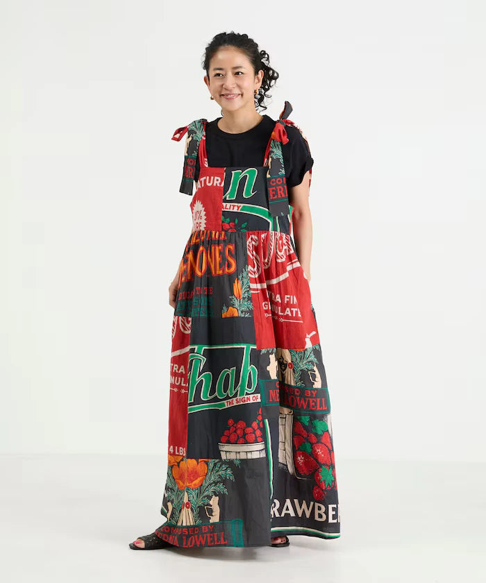 India FEEDBAG Print Shoulder Ribbon Camisole Dress