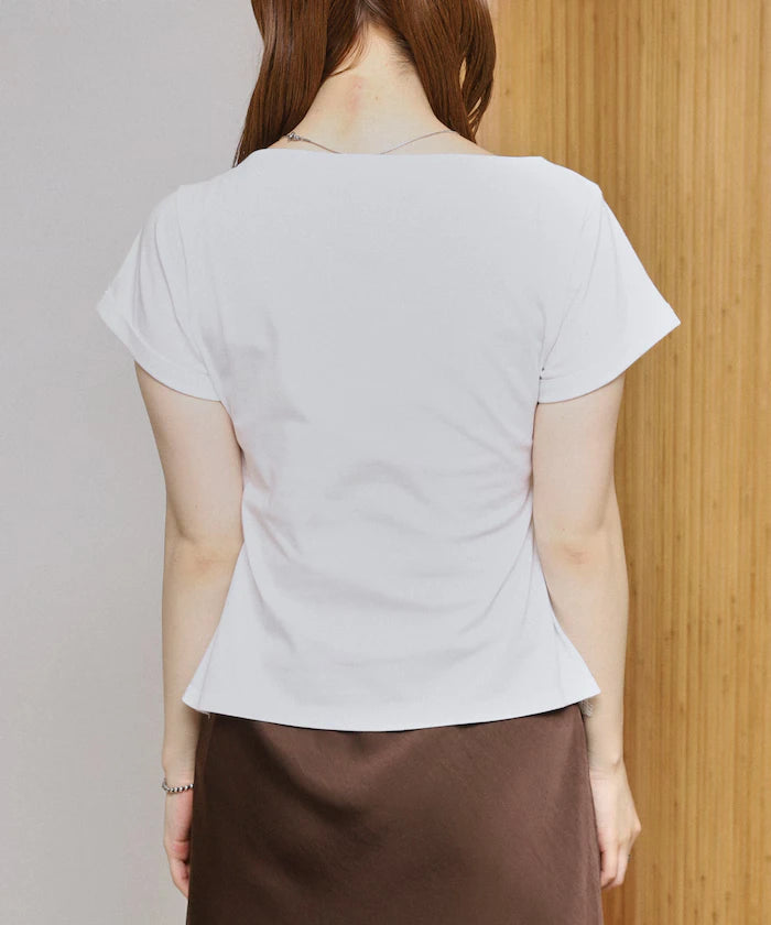 Lace Docking Draped Neck Top 【Limited Edition】