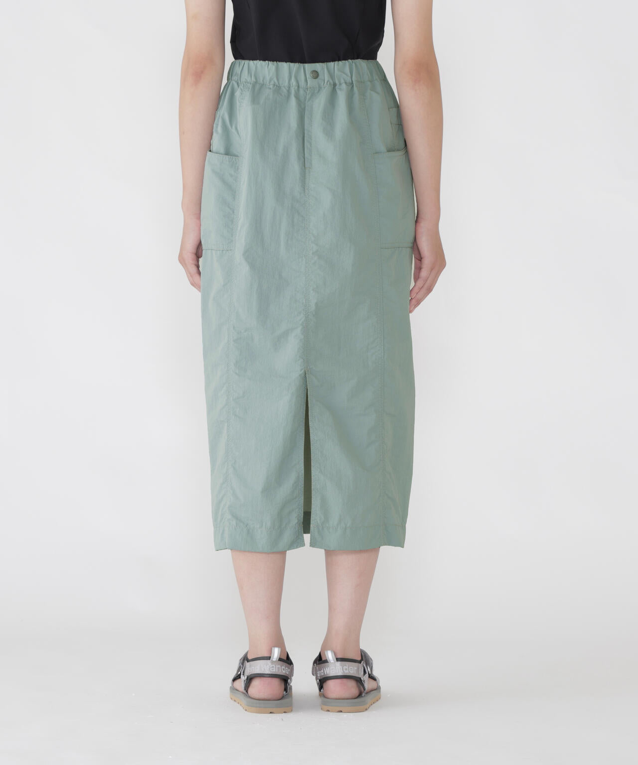 crinkled nylon skirt (W)