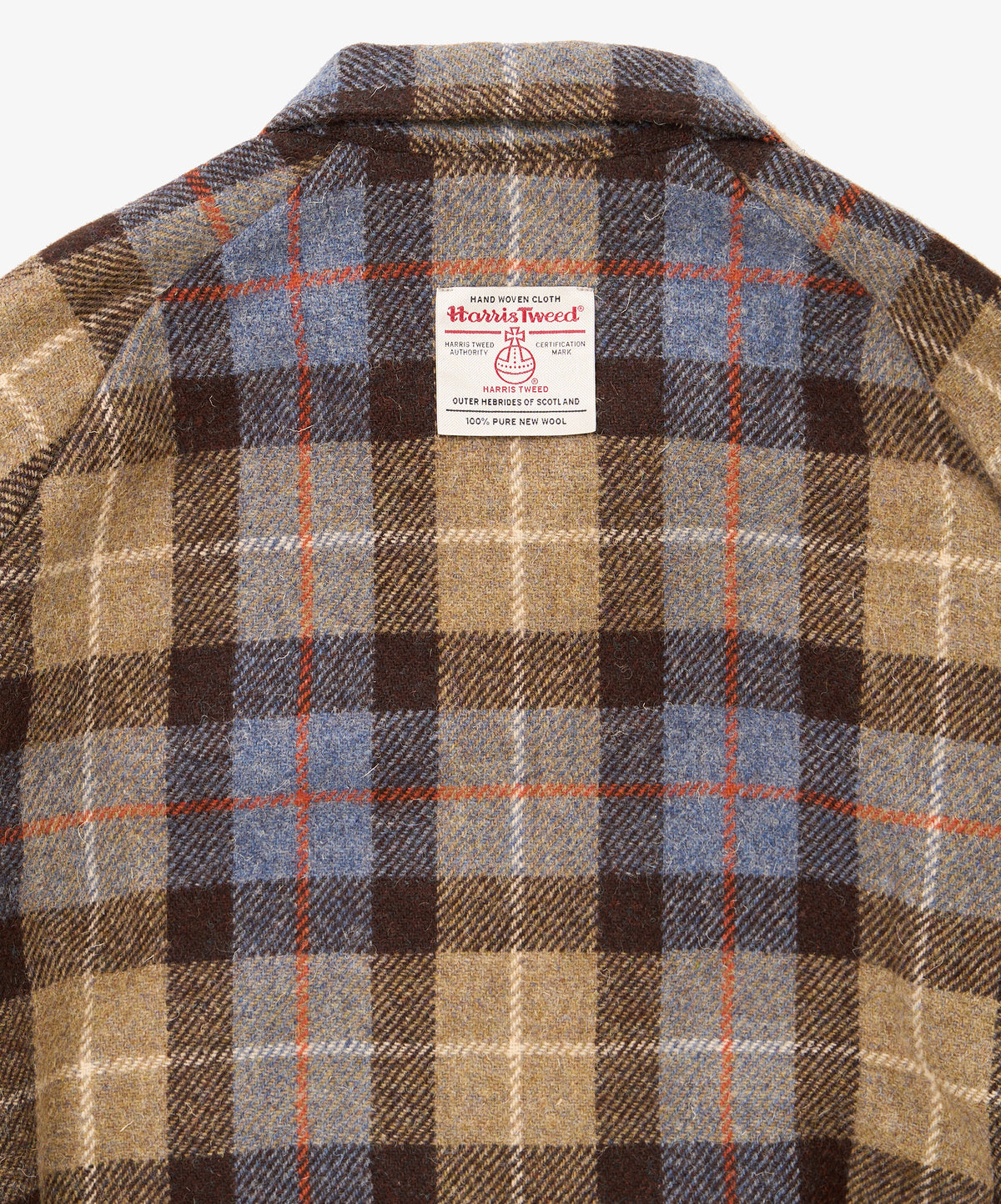 zip up blouson plaid harris tweed