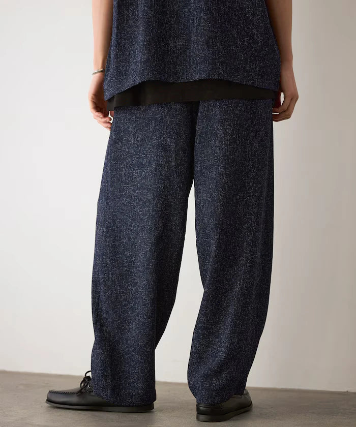 Dry Touch Summer Tweed Spindle Easy Wide Pants