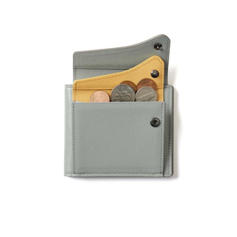 TONE LAYER COMPACT WALLET / GRAY