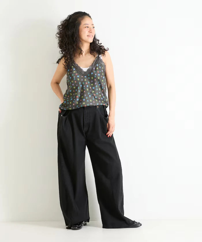 Vintage Remake Tuck Denim Pants