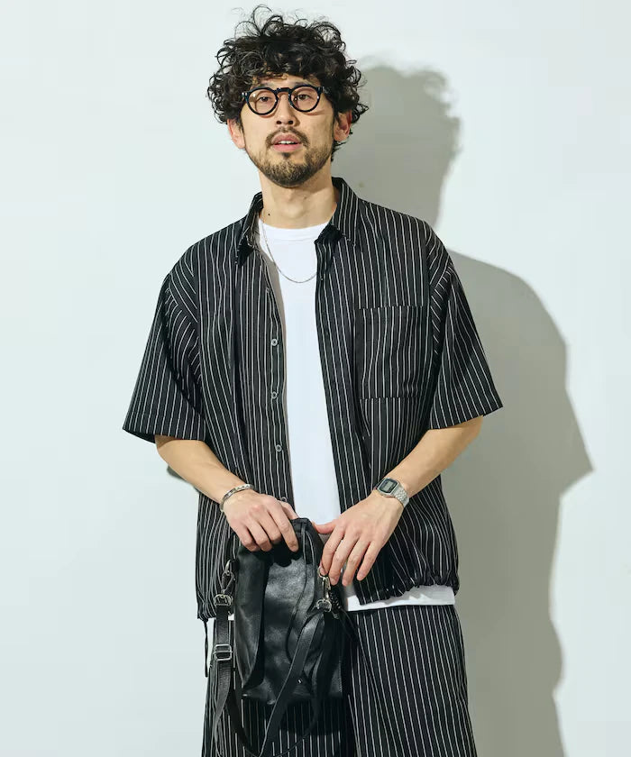 Spindle Stripe Short Sleeve Shirt / Compatible with Setup