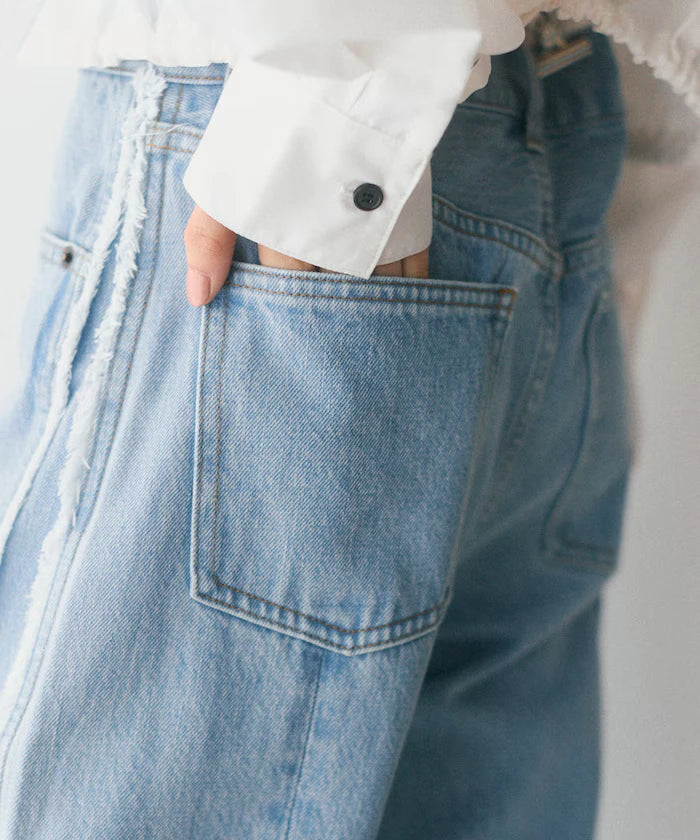 Side Fringe Curve Denim