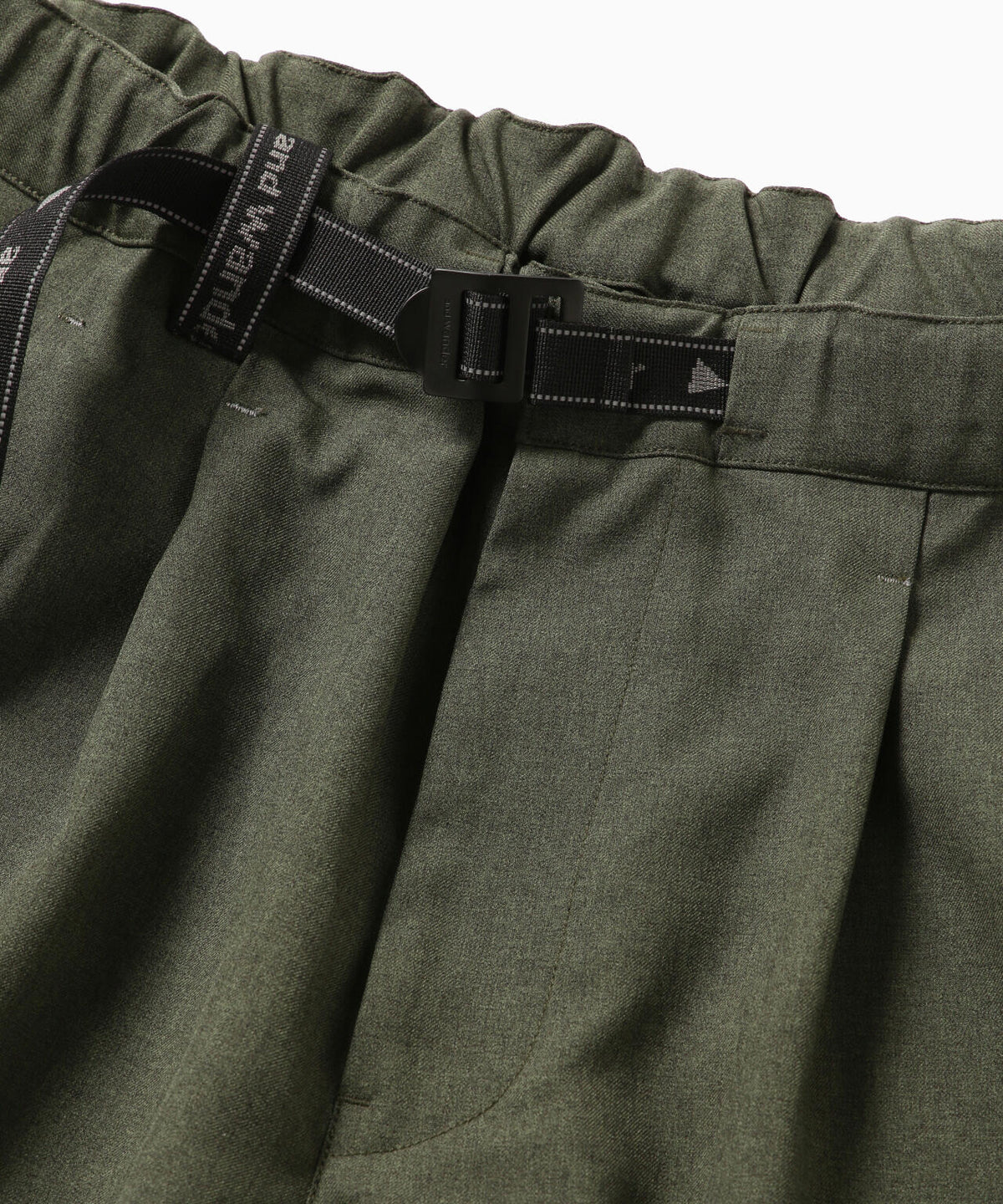 PE melange twill wide pants