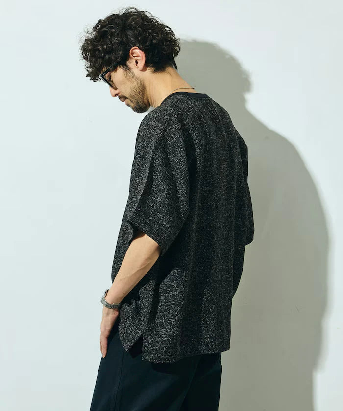 Dry Touch Summer Tweed Short Sleeve Crew Neck