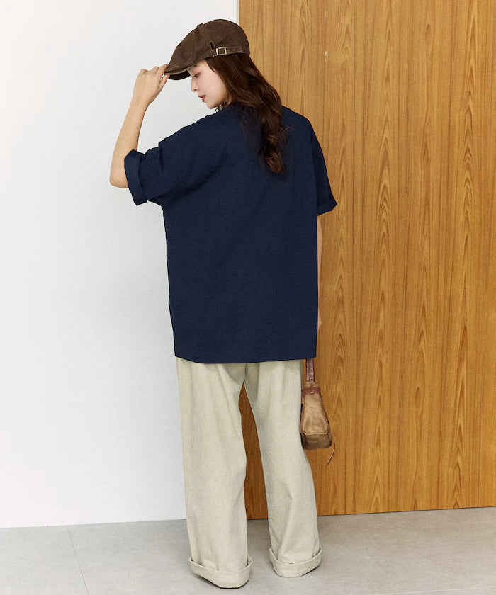 <Functional Material> SLOTH Embroidered Cat T-Shirt Limited Edition