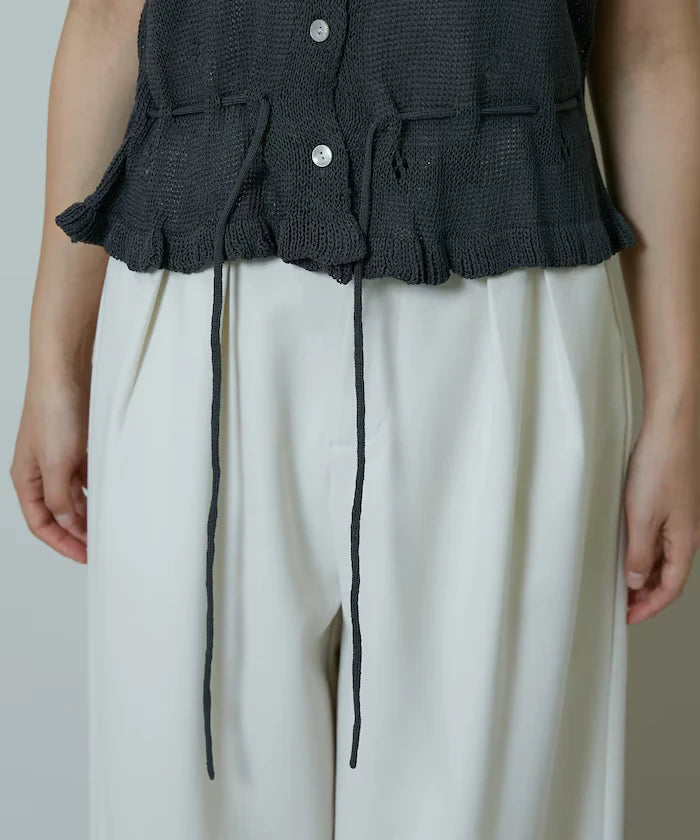 Linen Touch Eyelet Knit Cardigan Limited Edition