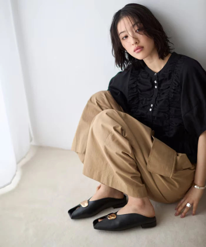 Nuance Plate Open Toe Shoes
