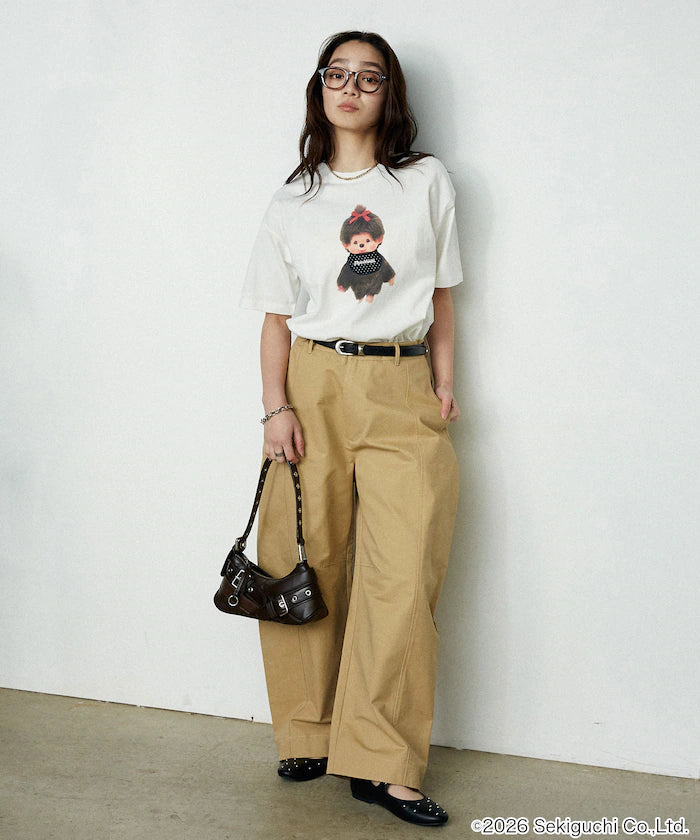 Monchhichi Mixed Material Docking T-Shirt Limited Edition