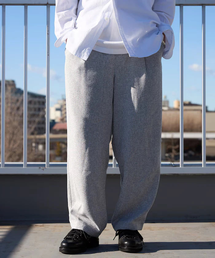Dry Touch Summer Tweed Spindle Easy Wide Pants