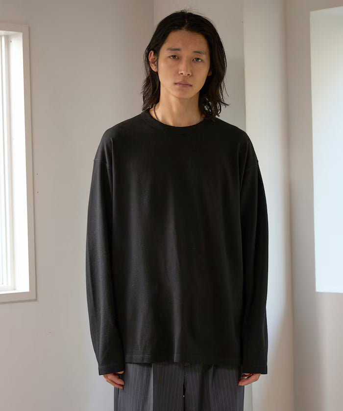 SUPER MERINO WOOL×INKEEP Crew Neck Long Sleeve T-Shirt