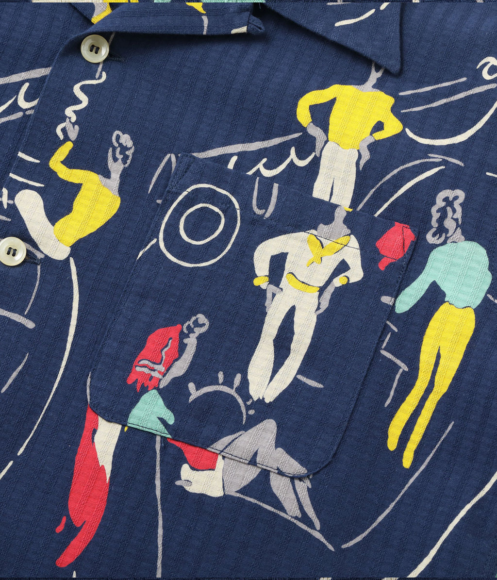 DOBBY COTTON OPEN SHIRT “SEA CRUISE”