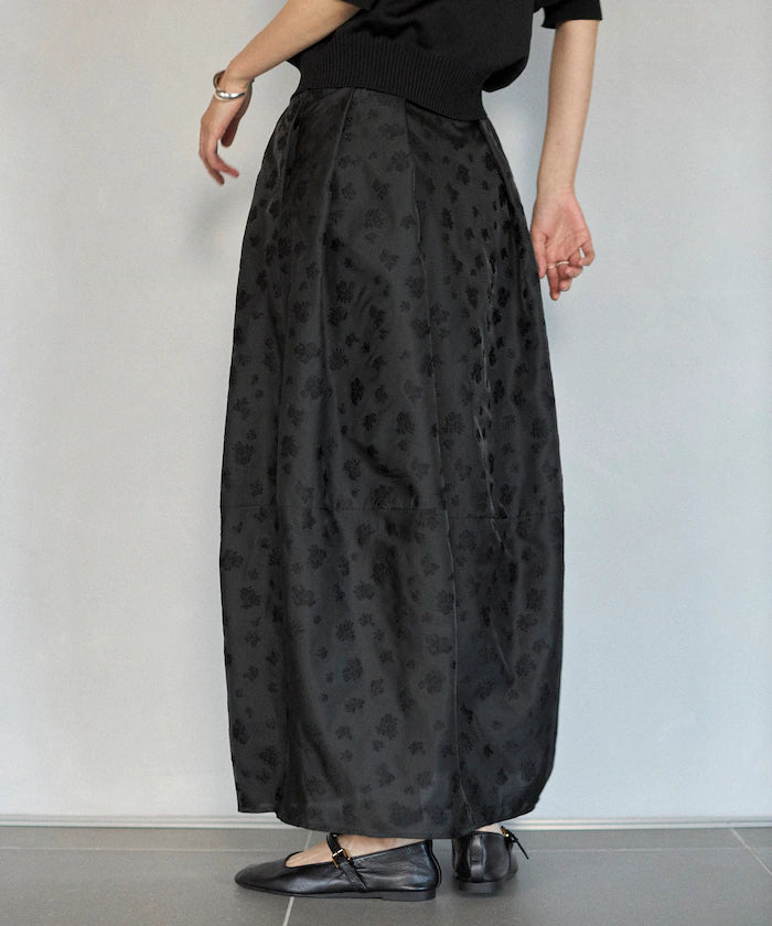 Flower Sheer Jacquard Cocoon Skirt