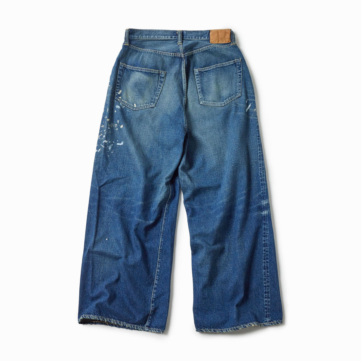 GL42581H / RECYCLED WASTE SUVIN COTTON YARN 11.5oz. DENIM 5POCKET BAGGY PANTS VINTAGE WASHED (ZIPPER FLY)