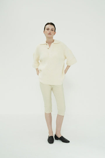 STRETCH RIB CAPRI PANTS