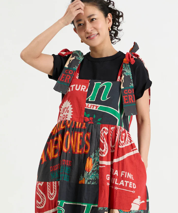 India FEEDBAG Print Shoulder Ribbon Camisole Dress