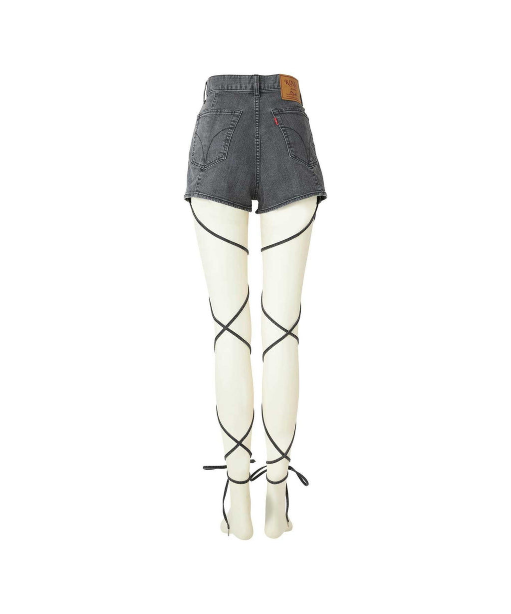 Side Gather Leg Wrap Short Pants