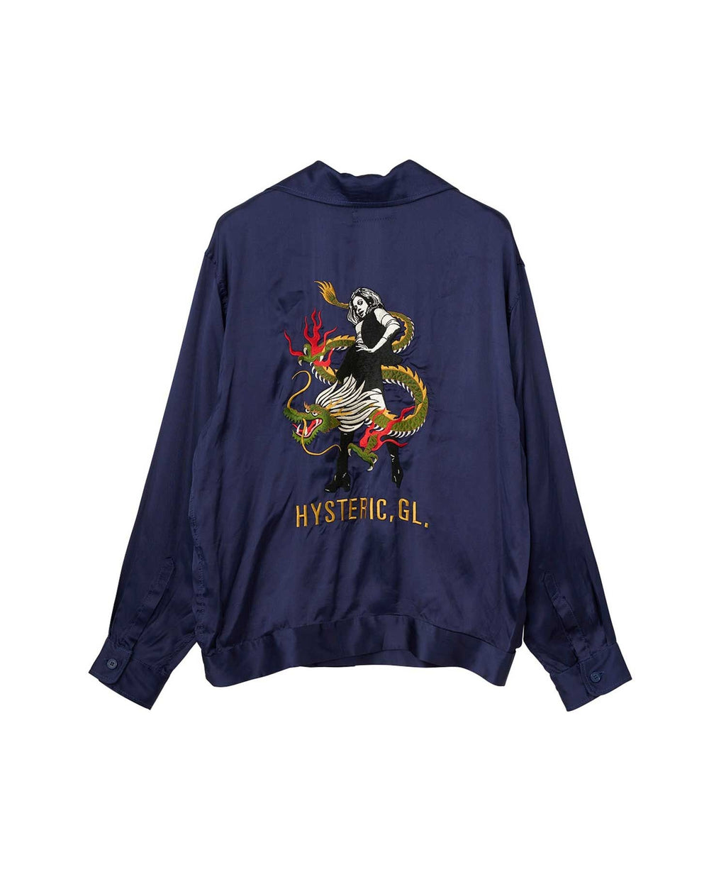 DRAGON FLAME Embroidered Souvenir Shirt