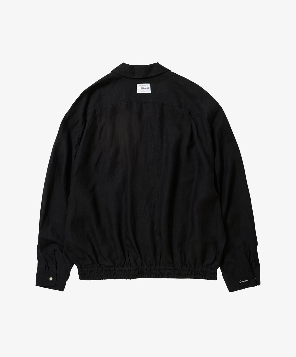 ribbed shirts linen black