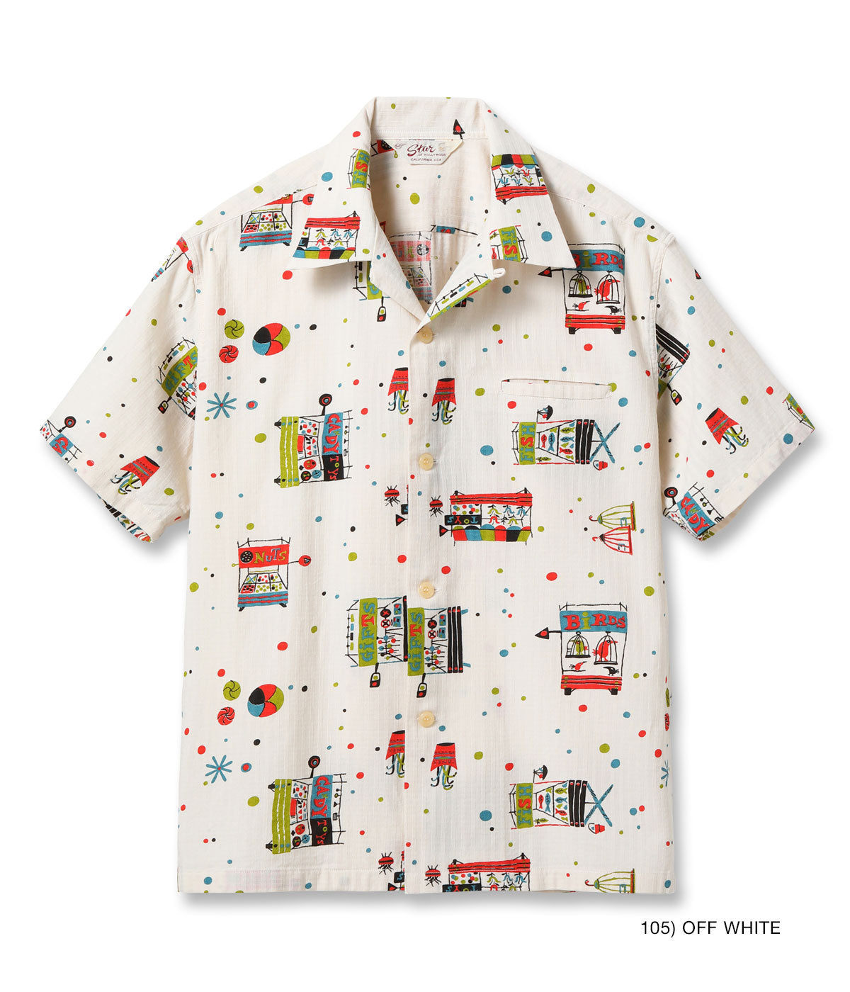 DOBBY COTTON OPEN SHIRT “STREET STALL”